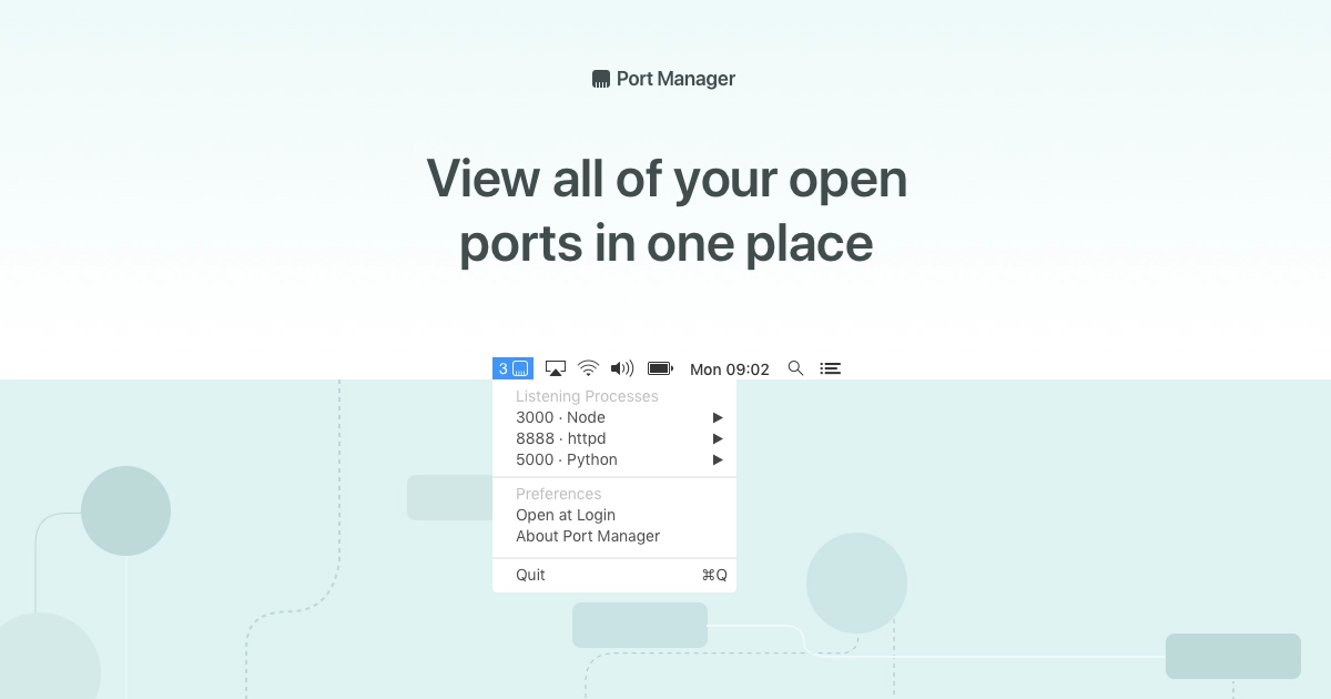 Open Graph image example by Port Manager for Mac