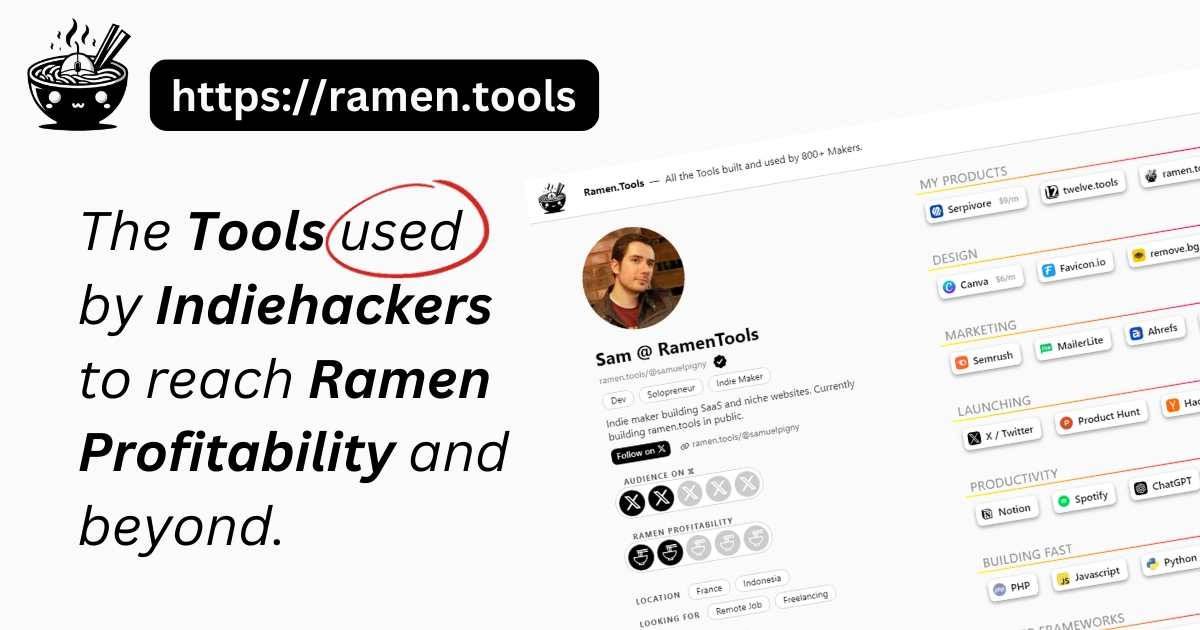 Open Graph image example by ramen.tools