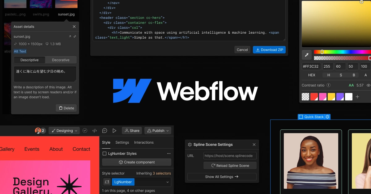 Open Graph image example by Webflow